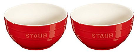 STAUB Ceramics Universal Bowl Set, 6.5-inch, Cherry