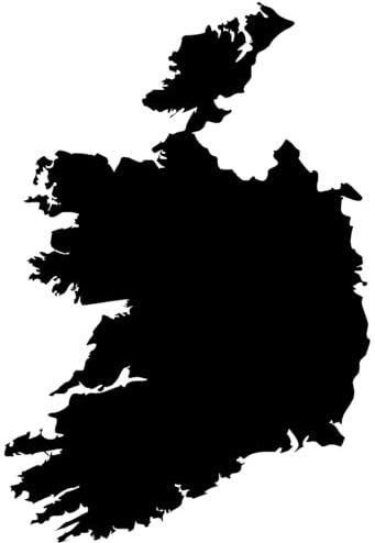 Skyline4u Irland Aufkleber 6,7 x 10cm schwarz
