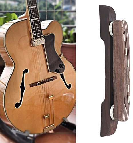 Dilwe Rosenholz Gitarrenbrücke, 6-Saiter Jazz Gitarre, Justierbar, 180 Tage