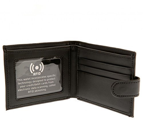 Chelsea FC Geldbörse aus Leder mit RFID-Betrugsbekämpfungssystem (Einheitsgröße), Schwarz, Schwarz , One size