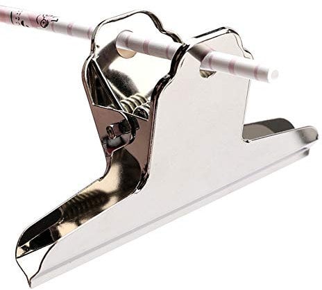 Extra Large Bulldog Clips, Silver Stainless Steel File Binder Clip Paper Clamps for Drawing Board,Painting,Picture,Home 6 pack-145mm