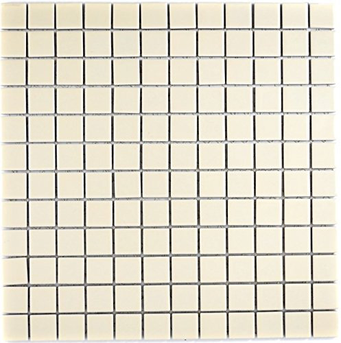 Mosaik Fliesen Mosaikfliesen Keramikmosaik Keramik Kachel beige glänzend