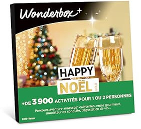 Wonderbox - Happy Noël Gold - Coffret Cadeau - Idée Cadeau Multi Activités