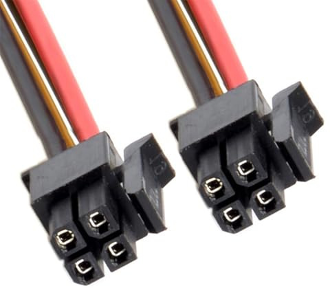 xiwai ATX Molex Micro Fit Pitch 3,0 mm 4-poliger Stecker auf offenen Draht Netzteilkabel 60 cm 20 AWG UL1007