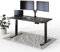 DESKSPACE PRO Elektrisch höhenverstellbarer Schreibtisch - 140x70cm Schwarze Tischplatte,Ergonomischer Stehpult mit Memory Funktion & Kollisionschutz, Schwarzes elektrisches Gestell mit Ladebuchse