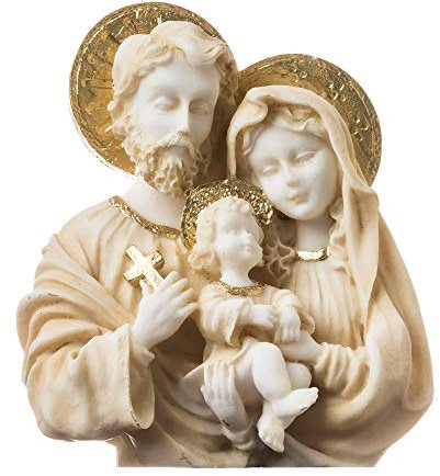 BeautifulGreekStatues Heilige Familie, Jesus Christus, Maria Josef, Statue, religiös, handbemalt, 12 cm