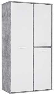 Furniture24 Kleiderschrank Canmore CNMS821L, 3 Türiger Schrank mit 2 Kleiderstangen und Einlegeboden, Jugendzimmer