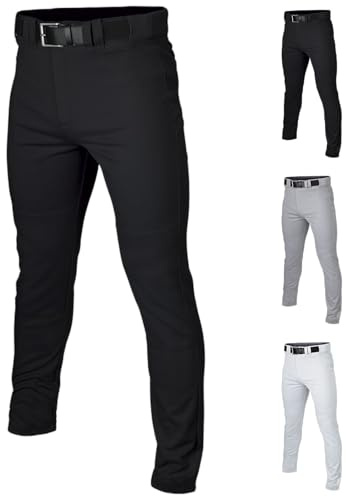 Easton Herren Rival+ Baseballhose, Halblange, Durchgehende Passform, Erwachsenengrößen, Einfarbig, Mehrere Farben Baseball-Hose, schwarz, Medium