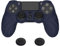PlayVital Funda de Silicona para ps4/Slim/Pro Mando - Cubierta Protectora Suave y Antideslizante, Carcasa con 2 Tapas de Joystick, Diseño Ergonómico - Edición Guardian (Oscuro Azul)