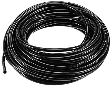 sourcing map 33ft Drip Irrigation Hose PVC Vinyl Tubing, 1/8(3mm) ID 4mm OD Black Water Hose