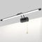 LED Applique Parete Lampada 60cm 12W Illuminazione Specchio da Bagno IP44 3000K Nero Regolabile Braccio Luce Dell'immagine Luci Lettura Comodino Interni Applique Da Parete Con Tirare l'interruttore
