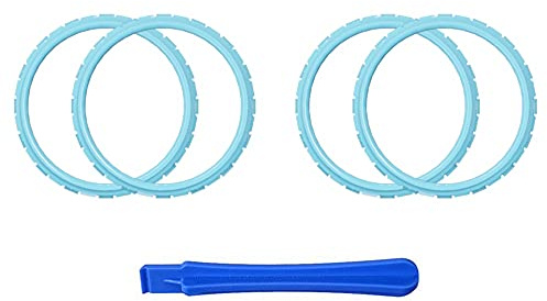 eXtremeRate 2 Paar Accent Ring Zentierringe Ersatzteile für ps5 Controller BDM010/020/030/040/050, Ersatz Ringe Schutz Thumbsticks Zubehör für ps5 Controller Akzentringe-Himmelblau