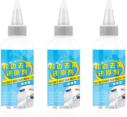 Dzhzuj Shoes Whitening Sneaker Cleaner,100g White Shoe Cleaner Polish Shoe Cleaner for Rubber, Canvas and Leather,Sneakers Cleaner to Oxidation for Outdoor Shoes Clean (3Pcs)