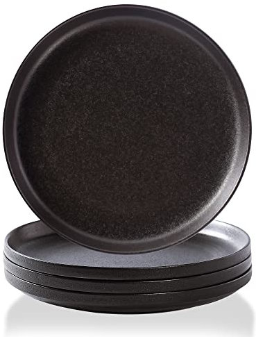 KYBSCZ Ceramic Dinner Set of 4, Dessert & Salad Plates for Party & Wedding, Microwave Safe Porcelain Plates, 8 Inch