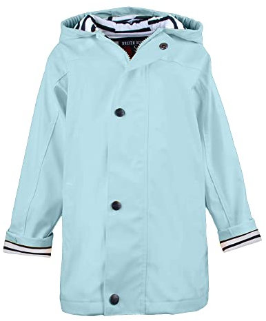 Breizh Ocean - Cerato Impermeabile da Bambino Elven, Interno A Righe Mariniera con Cappuccio Elasticizzato.