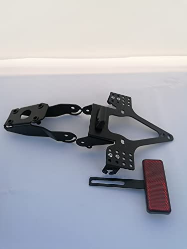 Kennzeichenhalter GroFaTec EVO Set für Kawasaki Versys 650 Bj 2015-2022 Kennzeichenträger versys650 Nummernschild kawa Träger Halter kurzes Heck Heckumbau Porta Targa
