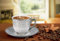 Porzellan Espressotassen Set Mokka Tassen für 6 Personen Weiß-Silber 13Tlg Coffee Tassen Latte Cappuccino Metallständer Medusa Mäander Versac Style 6x Tassen + 6 x Untertassen