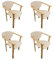 Nordic Story Stühle Alexis (4er Set) • Designerstuhl für Küche, Esszimmer, Büro • Stuhl aus Massivholz (Eiche) • Esszimmerstühle mit Stoffbezug (Beige, gepolstert)