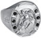 BOBIJOO Jewelry - Bague fer à cheval Chevalière Homme Voyageur Gitan Acier inoxydable Argent Onyx Noir - 58 (8 US)