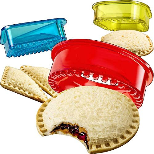 Shylve Sandwich-Ausstecher und Versiegelung (3) – BPA-freies Polypropylen – rund, quadratisch, dreieckig – DIY Ausstechformen für Kinder – spülmaschinenfest
