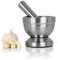 Mortero de acero inoxidable y mortero cocina ajo Pugging Pot farmacia Tazón pimienta Molinillo de especias olla hogar cocina gadget