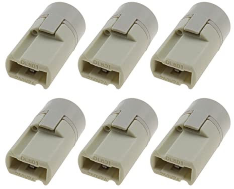 eMagTech Lot de 6pcs Supports de Lampe G9 sans Clé en Céramique Halogène avec Couvercle Arrière pour Ampoule G9 Bases de Lampe en Céramique Connecteur Douille Pièces de Montage de Lumière