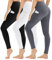 Gayhay 3er Pack Leggings Damen High Waist Sportleggings Blickdicht Sporthose für Sport Yoga Gym(Schwarz/Dunkelgrau/Weiß-T,S-M)