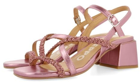 GIOSEPPO Sandalias DE TACÓN Fucsia con Tiras con Detalles DE PEDRERÍA para Mujer NISCEMI