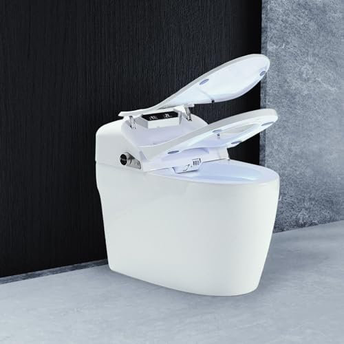 DEKO VERTRIEB BAYERN Luxus LED Dusch-WC Automatik Toilette Smart Toilet WC Beheizbar Anal Dusche+Fön Neustes Modell 2024