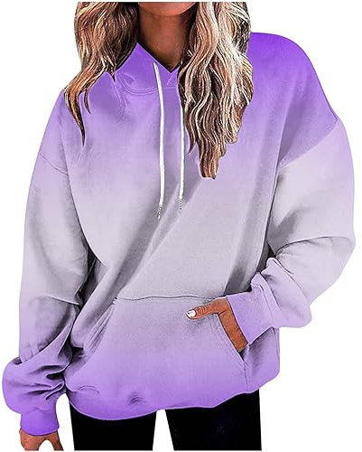 Womens Zip Up Hoodie Sports Jacket, Ladies Hoodies Long Sleeve Gym Tops Hooded Sweatshirt for Women, Running Jacket Workout Coat with Pockets and Thumb Holes Fishing Hoodie Purple S