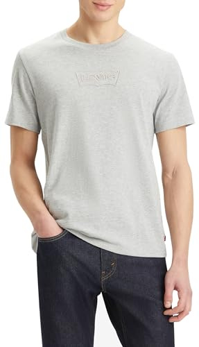 Levi's Men's Graphic Crewneck Tee T-Shirt, Corded Batwing Mhg, L