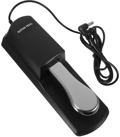SAFIGLE Sustain Pedal Für Keyboard Aus Langlebigem Material Kompatibles Fußpedal Für E-piano Und Synthesizer Robustes Piano Dämpferpedal Mit Standardstecker