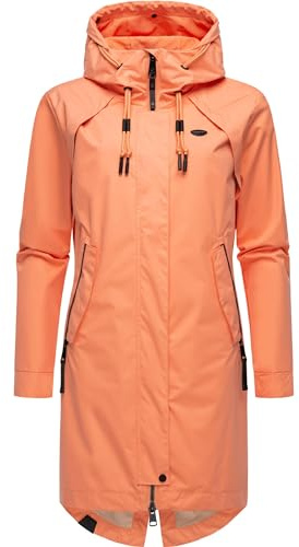 Ragwear langer wasserdichter oversized Damen Übergangsmantel Parka mit Kapuze Rejany YOUMODO Peach Gr. XXL