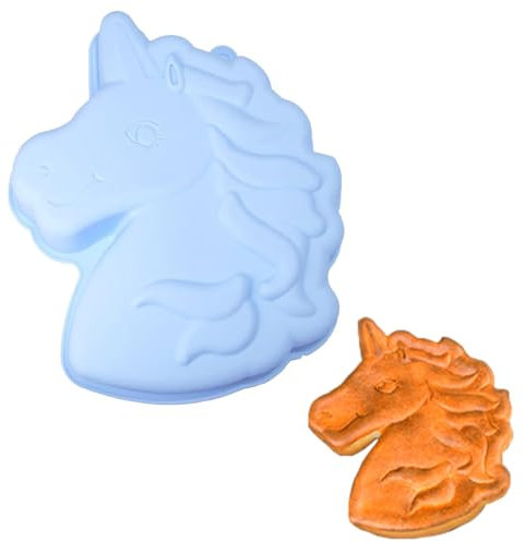 Moules En Silicone Licorne, Licorne Moule à Gâteau, Moule a Gâteau Licorne, Moule En Silicone Moules à Gâteaux 3d Moule De Cuisson, Moule Licorne Moule à Gâteau Pour Anniversaire d'Enfant, Bleu