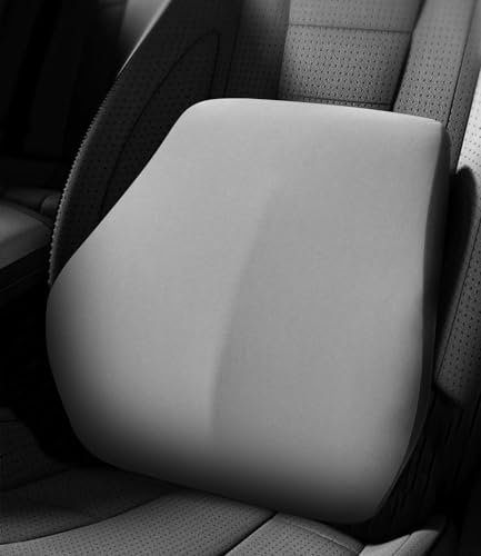 Lendenkissen Auto, Lordosenstütze Auto aus Memory Foam, Ergonomisches Lendenwirbelkissen Auto, RüCkenlehne um RüCkenstüTzkissen zu Lindern für Autositze, BüRostuhl, Rollstuhl (Schwarzes Grau)