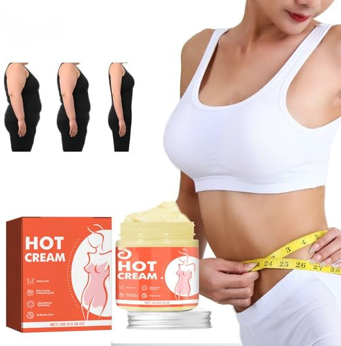 Schlankheitscreme, Fettverbrennungscreme für Frauen und Männer, Anti Cellulite Creme zur Gewichtsabnahme, aktiviert den Schweiß, reduziert Körperfett, strafft Bauch, Taille und Oberschenkel