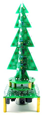 LAPOOH Rotierender bunter Musik-Weihnachtsbaum, elektronisches Set, LED-Wasserlicht, Baum, elektronisches DIY-Produktionsset