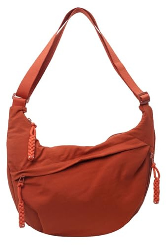 Lebartm Umhängetasche Damen Halbmond Crossbody Nylon Schultertasch Tote Bag Tasche mit Reißverschluss Wasserdicht Shopper für Täglich Arbeiten Freizeit