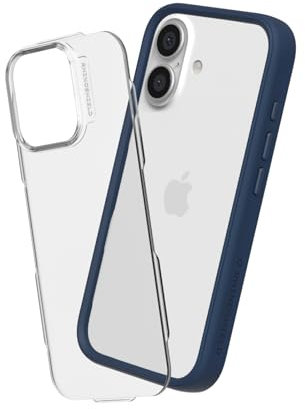 RHINOSHIELD Modular Case Compatible with [iPhone 16 Pro] | Mod NX - Customizable Shock Absorbent Heavy Duty Protective Cover 3.5M / 11ft Drop Protection - Navy Blue