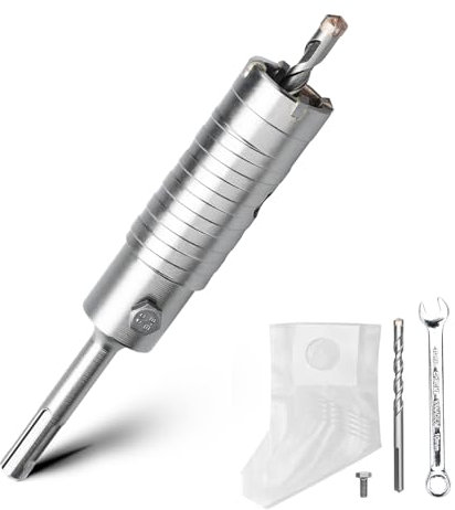 Juego de brocas de 30 mm con adaptador SDS Plus de 110 mm y broca de centrado de 8 x 110 mm, para mampostería y hormigón