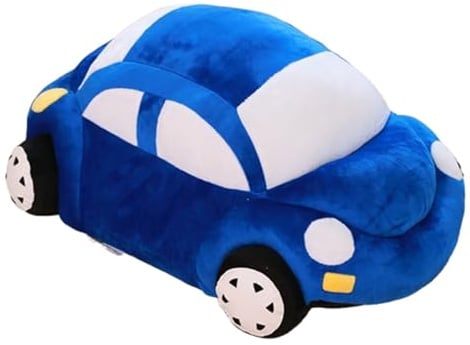 champracer Kuscheltier Kraftfahrzeuge Puppe Stofftier Kissen Plüschtie Auto Käfer, zum Spielen und Kuscheln, Weiches Schmusetier für Mädchen, Jungen, Babys (35 cm,Blau)