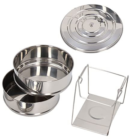 304 Stainless Steel Steam Pot 2 Tier Stackable Steaming Pot Cookware with Lid for Kitchen Cooking Insert Steamer Pot Stackable Steamer Pot ﻿