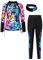GRACE KARIN Mädchen Zweiteiliger Badeanzug Sommerurlaub Rush Guard Oberteil und Hose Elastisch Langärmelig Sonnenschutz Swimsuit Schwarz Farbverlauf 7-8 Jahre