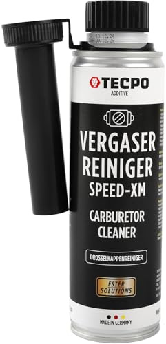 TECPO Vergaserreiniger, 300ml Ester Speed-XM Additiv Drosselkappen Reiniger für PKW Benzinmotoren