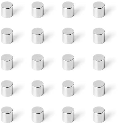 Strong Magnets Neodym Magnet - Rund 8 x 8 mm - 20 Stück - Extra stark, hält bis 2,3kg - Für Magnettafel, Kühlschrank, Whiteboard, Pinnwand, Büro