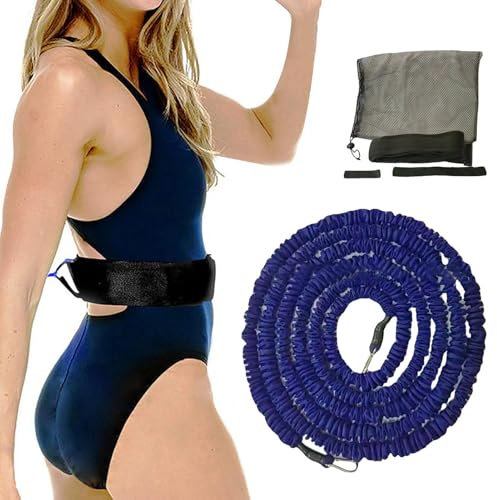 Ceinture De Baignade - Ceinture D'entraînement De Natation, Courroie De Natation De Piscine Réglable | Ceinture De Natation Aquatique Adulte, Résistance Au Cordon Élastique pour Le Jogging sur l'eau,
