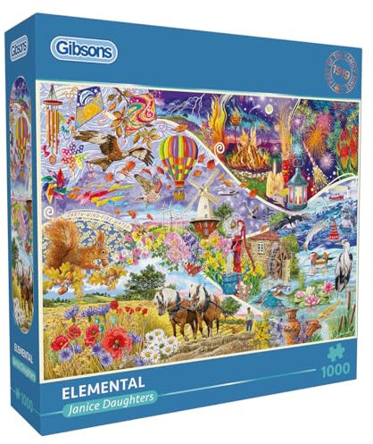 Gibsons Elemental 1000 piece jigsaw puzzle for adults - B Corp