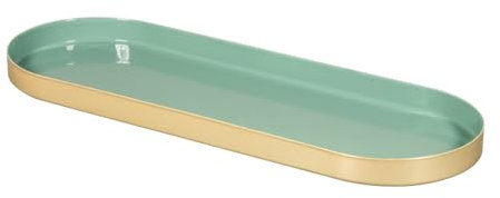 Rayher Metall Deko Tablett, länglich, eukalyptus, 28x10x1,5cm, 2farbig, mit Moosgummi Pads, 46802502