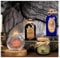 SKOOLOVE Potion Bottles Halloween Decoration, Set of 4 Glass Potion Bottles with Corks and 10 Halloween Bottle labels, Halloween Tiered Tray Decor, Halloween Decorations Indoor