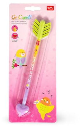 LEGAMI Bleistift mit 2 Radiergummis Go Cupid